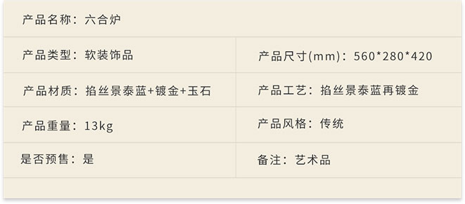 新中式家具軟裝設計,掐絲景泰藍鍍金,六合爐詳情.jpg